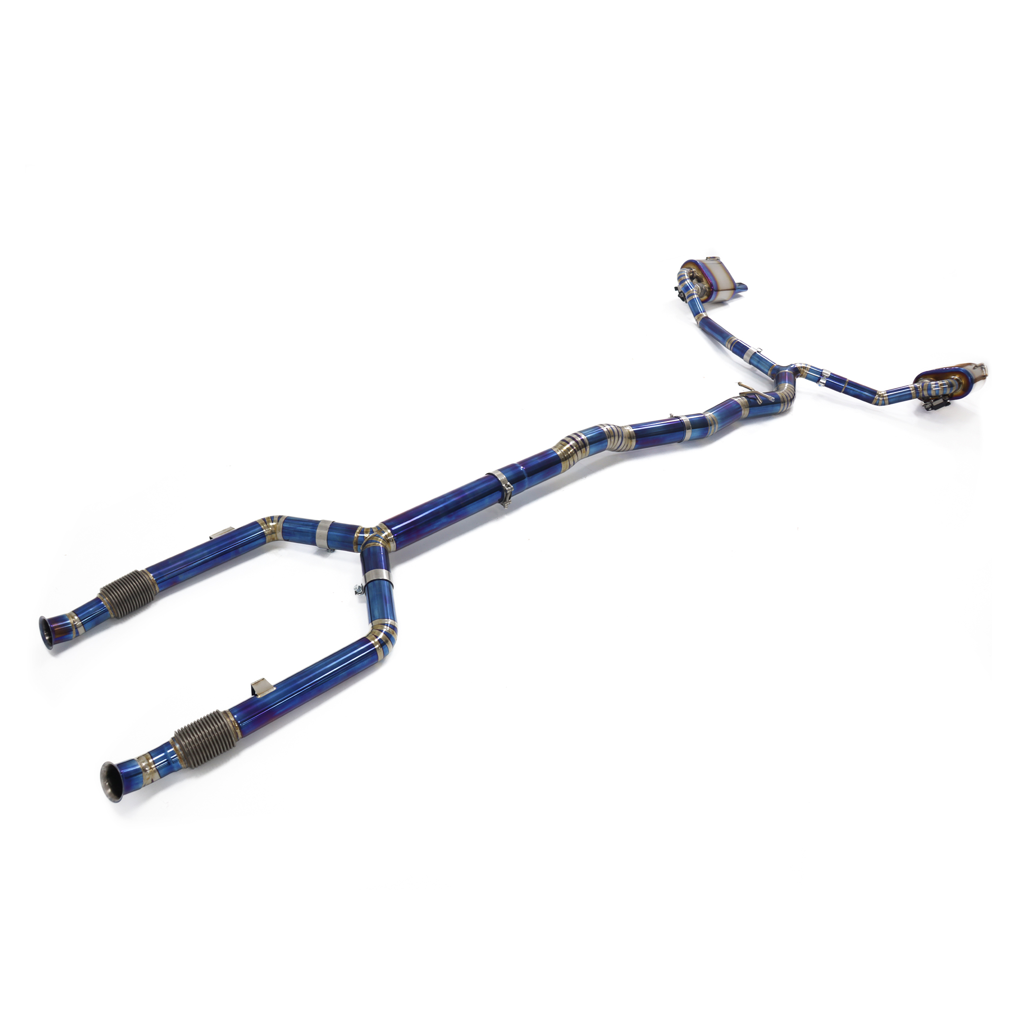 Catback titane Bleu Mercedes amg C43 E43 E400 C400 glc43 9